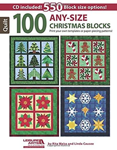 100 Any-Size Christmas Blocks [With CDROM]