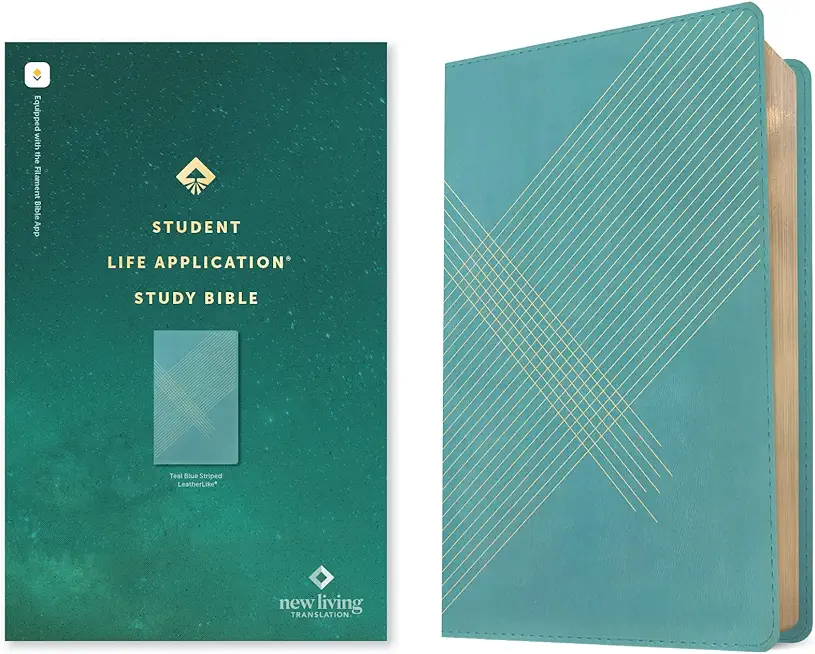 NLT Student Life Application Study Bible (Leatherlike, Teal Blue Striped, Red Letter, Filament Enabled)