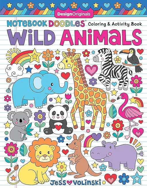 Notebook Doodles Wild Animals: Coloring & Activity Book