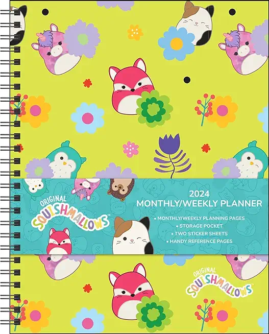 Squishmallows 12-Month 2024 Monthly/Weekly Planner Calendar