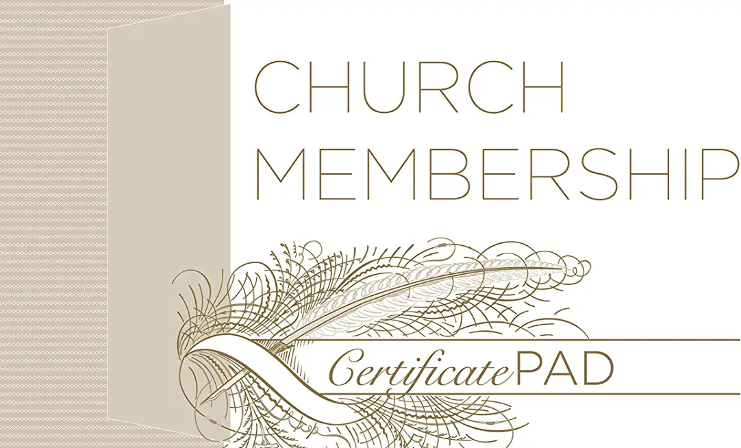 New Church Member Certificate (Pad of /25)