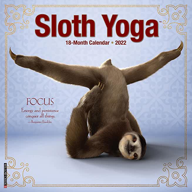 Sloth Yoga 2022 Wall Calendar