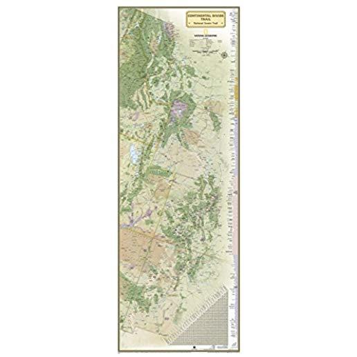 National Geographic: Continental Divide Trail Wall Map - Laminated (18 X 48 Inches)
