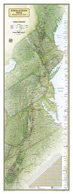 National Geographic: Appalachian Trail Wall Map Wall Map - Laminated (18 X 48 Inches)