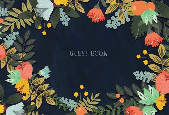 Guest Book: Modern Floral Edition