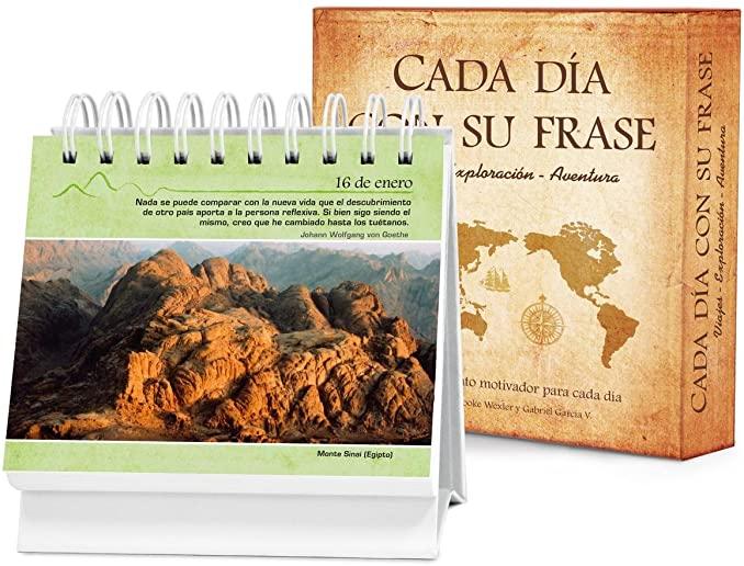 Cada Dia Con Su Frase Viajes Exploracion Aventura: Un Diario Quotebook En Practico Formato de Escritorio