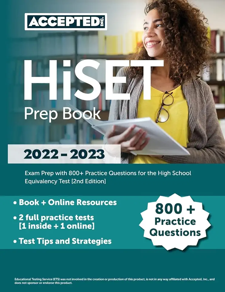 HiSET Prep Book 2022-2023: Exam Prep with 800+ Practice Questions for the High School Equivalency Test [2nd Edition]
