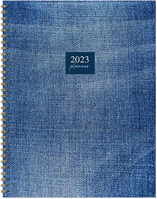 Cal 2023- Denim Large Daily Weekly Monthly Planner
