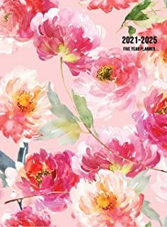 2021-2025 Five Year Planner: 60-Month Schedule Organizer 8.5 x 11 with Floral Cover (Volume 2 Hardcover)