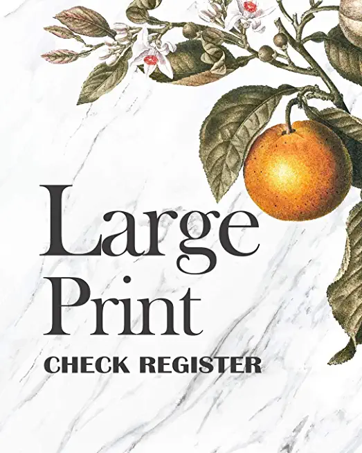 Large Print Check Register: Easy To Read