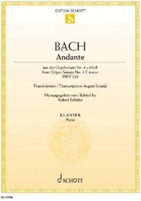 Andante from Organ Sonata No. 4 E Minor Bwv 528 for Piano