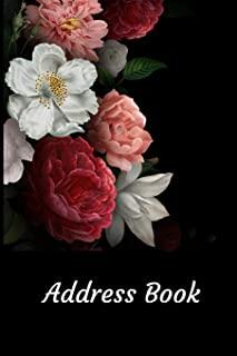 Address Book: With Alphabetical Tabs, For Contacts, Addresses, Phone, Email, Birthdays and Anniversaries (Roses)