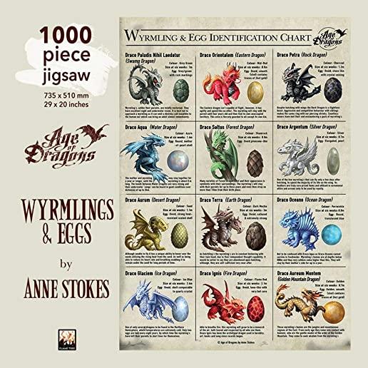 Adult Jigsaw Anne Stokes: Wyrmlings & Eggs: 1000 Piece Jigsaw Puzzle