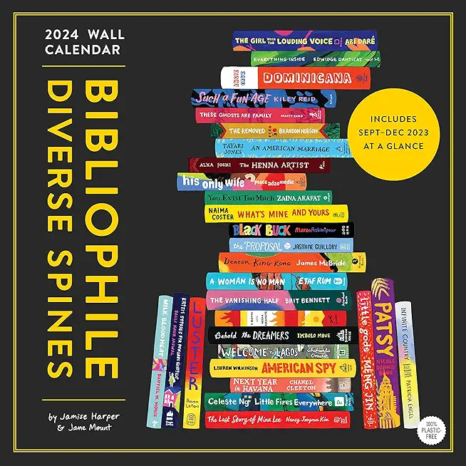 Bibliophile Diverse Spines 2024 Wall Calendar