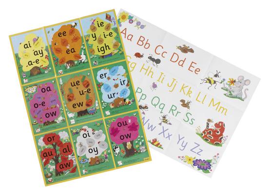 Jolly Phonics Alternative Spelling & Alphabet Posters: In Print Letters (American English Edition)