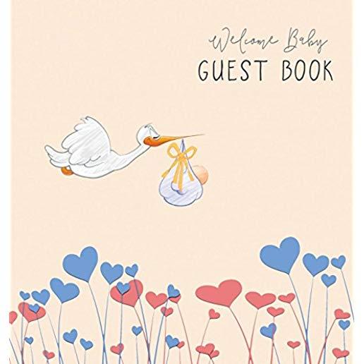 BABY SHOWER GUEST BOOK with GIFT LOG (Hardcover) for Baby Naming Day, Baby Shower Party, Christening or Baptism Ceremony, Welcome Baby Party: For baby
