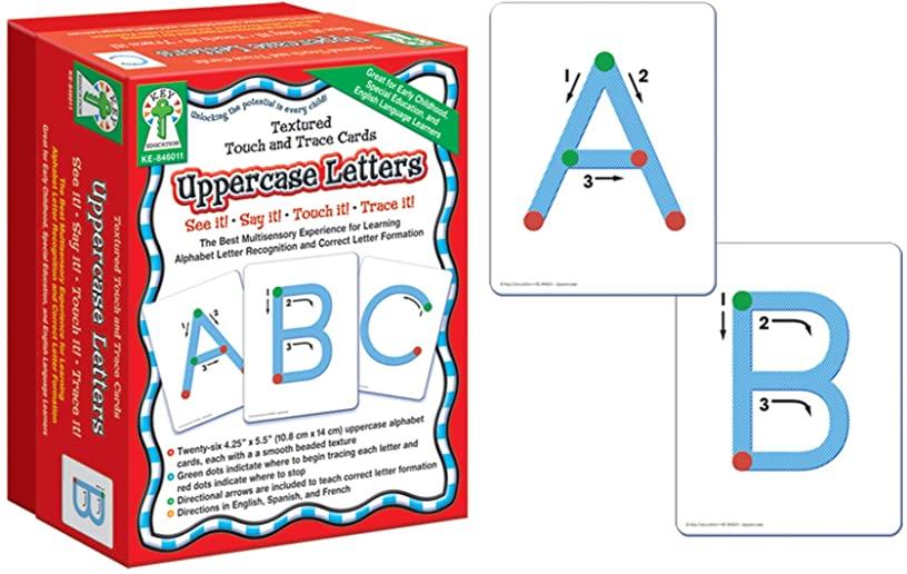 Textured Touch and Trace: Uppercase: The Best Multisensory Experience for Learning Alphabet Letter Recognition and Correct Letter Formation
