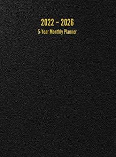 2022 - 2026 5-Year Monthly Planner: 60-Month Calendar (Black)