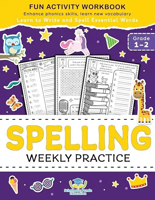 Spelling Weekly Practice for 1st 2nd Grade: Learn to Write and Spell Essential Words Ages 6-8 Kindergarten Workbook, 1st Grade Workbook and 2nd ... Re