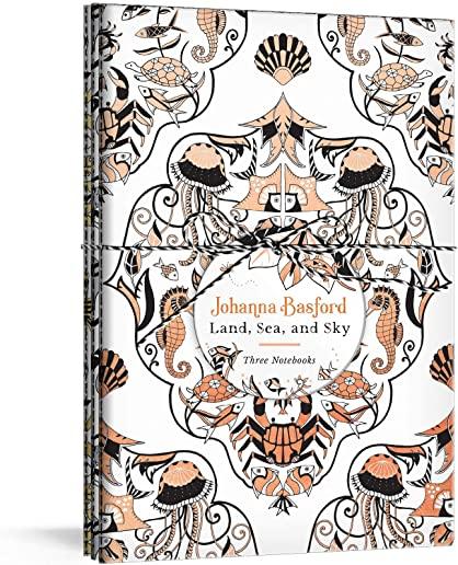 Johanna Basford Land, Sea, and Sky: Three Colorable Notebooks