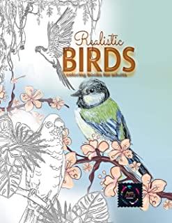 Realistic Birds coloring books for adults: Adult coloring books nature, adult coloring books animals