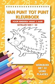 Van punt tot punt kleurboek voor kinderen vanaf 5 jaar - Getallen van 1-50: Werkboek met 30 leuke plaatjes