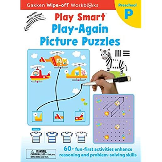 Play Smart Play Again Picture Puzzles Ages 2-4, Volume 19: At-Home Wipe-Off Workbook with Erasable Marker