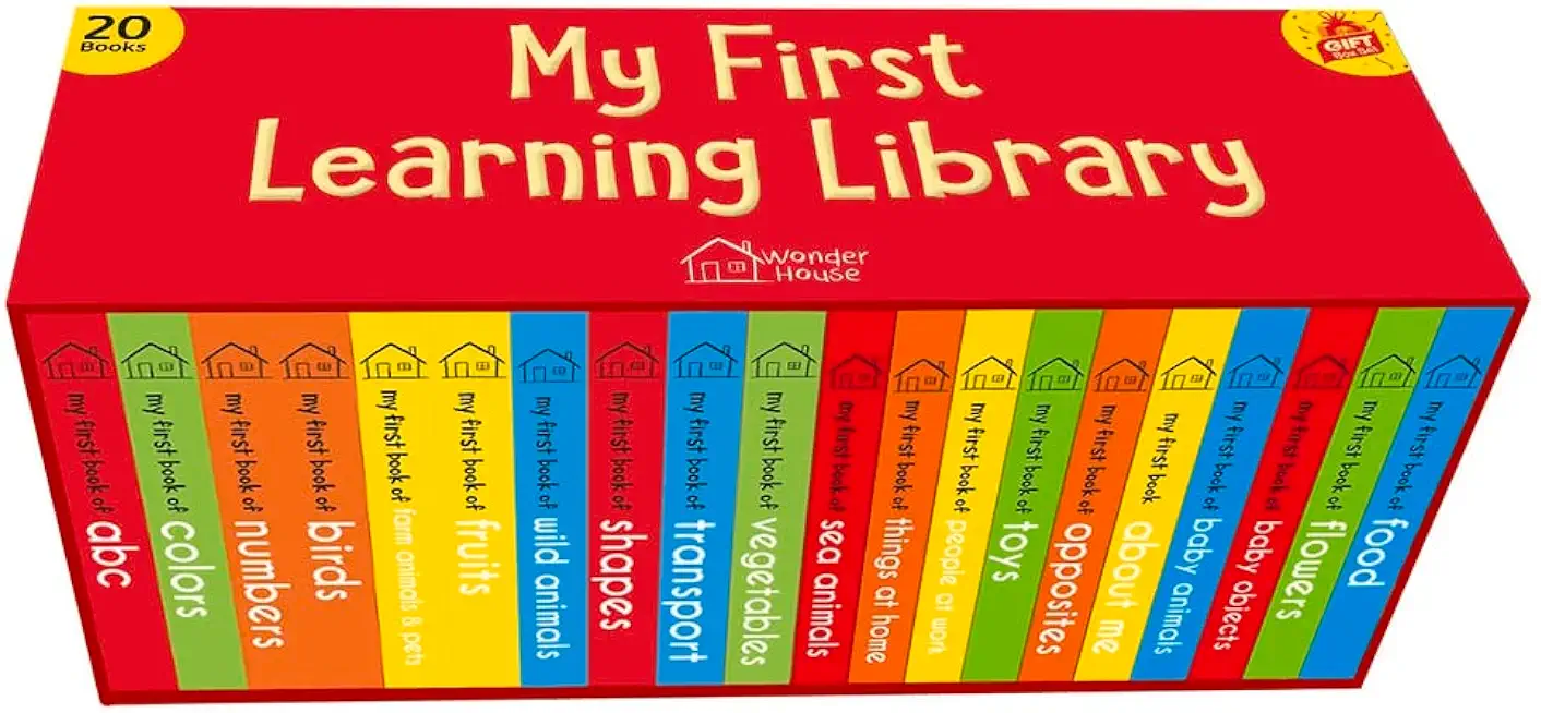 My First Complete Learning Library: Boxset of 20 Board Books Gift Set for Kids (Horizontal Design)