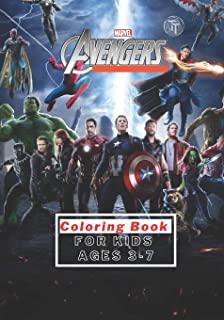 Marvel Avengers Coloring Book For Kids Ages 3-7: 50 Avengers Illustrations for Boys & Girls / Great Coloring Books