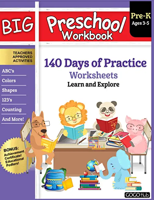 Big Preschool Workbook: Ages 3 - 5, 140+ Days of PreK Learning Materials, Fun Homeschool Curriculum Activities Help Pre K Kids Prep With Lette