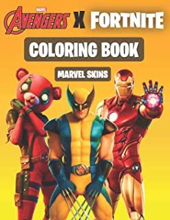 Avengers X Fortnite Coloring Book ( Marvel Skins ): 50 illustrations featuring Fortnite Chapter 2 Marvel Skins, Fan Coloring book for Kids and Adults